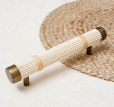 Natural Round Rattan Cabinet Handles (7 Inch)